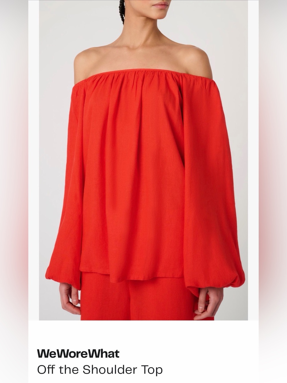NWT WeWoreWhat
Off the Shoulder Top